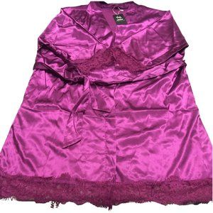 URRU Women's Bathrobes Short Kimono Robe Bridesmaids Satin Sleepwear Above Knee